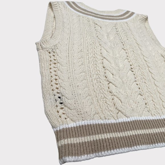NWOT Rag & Bone Brandi Stripe Cable Knit Slim Vest Women's Size Small - Picture 11 of 14